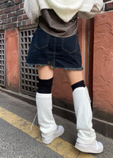 ビッグポケットフリンジビンテージデニムスカート / Big Pocket Fringe Vintage Denim Skirt