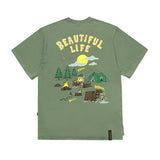 22 BEAUTIFUL LIFE OVERSIZED T-SHIRTS LIGHT PURPLE / JUNGLE GREEN (6692810457206)