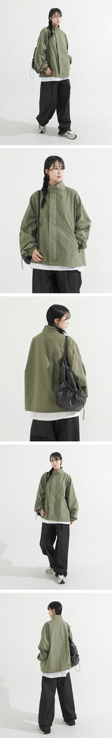 Gorpcore High-neck String Windbreaker