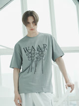 M フラワーTシャツ / T1012 M FLOWER T-SHIRT_CHARCOAL