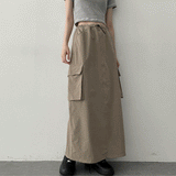 ウエストストリングカーゴロングスカート / Waist String Cargo Long Skirt