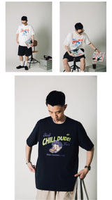 DAKYAM 2023 S/S Let's Chill Dude Retro Sandwich Kids Head T-Shirt