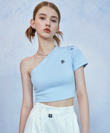 HIDE One Shoulder Top (Sky Blue) (6570998038646)