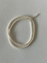 [92.5silver] swirl pearl necklace_3mm