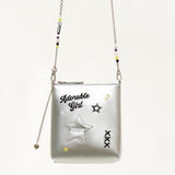 ハイティーンメタリックミニクロスバッグ / Highteen Metallic Mini Cross Bag _ Silver