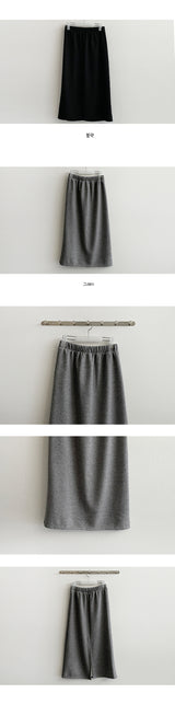 【フリース】デモ厚手バックスリットスウェットスーツバンディングロングスカート