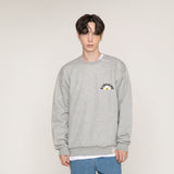 [UNISEX] Sunshine Flower Smile White Clip Sweatshirt (6655932661878)