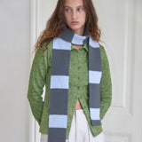 STRIPE MUFFLER_CHARCOAL BLUE