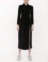 ベルベットサイドスリットドレス / Velvet Side Slit Dress (4520093417590)