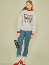 Superball Lettering Sweatshirt (Melange) (6643897925750)