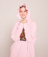 ラッフル付きフーディピンク/ ruffle hoodie pink (2487641833590)