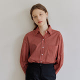 STRIPE OVER SHIRT_RED (6600106410102)