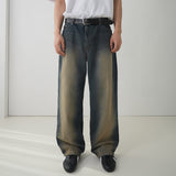 ブラッシュウォッシングデニムパンツ / Brush washing denim pants 2color