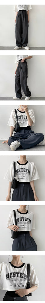 チャイミングピンタックリンクルカーゴワイドスラックス / Chiming Pin Tuck Wrinkle Cargo Wide Slacks Pants