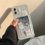 ホワイトキャットカードフォーンケース / White cat card Phone Csae