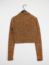 ビーフカラージップアップTシャツ / Beef collar zip-up T-shirt (4color)