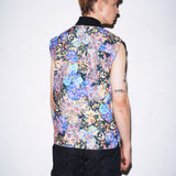 フローラルフレイムパッデッドベスト/FLORAL FLAME PADDED VEST