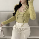 Green Cardigan Top Set (6686020272246)