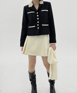 ウールツイードポイントジャケット / Wool Tweed Point Jacket (2color)