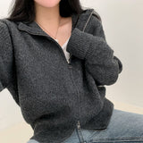 2WAYウールニットジップアップ/two-way wool knit zip-up