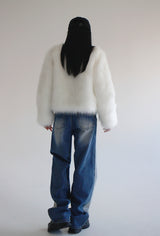 ホワイトファージャケット/white fur jacket