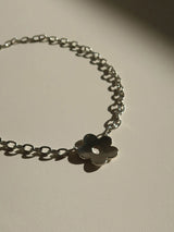フローラルチェーンネックレス/floral chian necklace - slver
