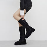 Sophie Velvet Square Long Boots