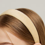 Velboa Volume Hairband _ Yellow Beige