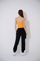 アンバランスシャーリングクロップスリーブレス/TOP(9397) Unbalance Shirring Crop Sleeveless