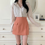 スリットポケットミニスカート / [4color] slit pocket mini skirt