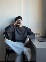 LMN ラインオーバーサイズスウェットシャツ / LMN line oversized fit sweatshirt (4 colors)