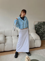 ピンタックドロングスカート / Pin-tucked Long Skirt (3color)