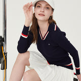 Line ribbed collar knit_NAVY (6658452357238)