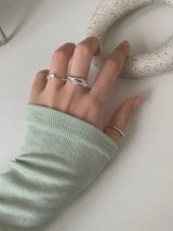 【5本セット】スカイボールド レイヤードリングセット/2カラー