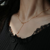 Y PEARL 14K GOLDFILLED NECKLACE (6681233490038)