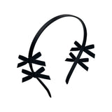 ベルベットミニリボンヘアバンド　ブラック