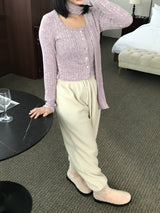 Greely cardigan muffler set 