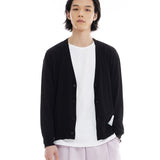 カシミアストラクチャーニッティングカーディガン/CASHMERE STRUCTURE KNITTING CARDIGAN-BLACK