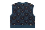 アーガイルロゴニットベスト / ARGYLE LOGO KNIT VEST_NAVY