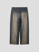 ブラッシュウォッシングデニムパンツ / Brush washing denim pants 2color