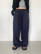 マスキンバンディングピグメントコットンワイドパンツ