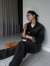 (UNISEX) メゾンウォッシングオーバーデニムシャツ