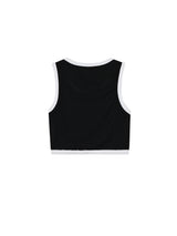 mii リブ クロップタンクトップ / mii RIBBED CROP TANK TOP BLACK