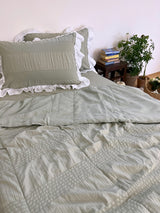 シャーリングラッフルサマーコンフォーターセット - Milky Green - SS