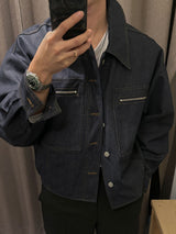 ASCLO Denim Crop Blouson (3color)
