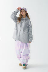 ロゴカラーコットンベーシックジャケット/BSR2223FWJK063 LOGO COLLAR COTTON BASIC JACKET GRAY
