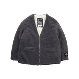 [UNISEX] Reversible Padded Cardigan Coat (Off White) (6656653557878)