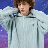 ハーフジップアップヘビーニット / Half zipup heavy knit