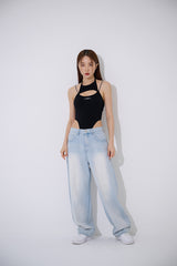 チェーンストラップボディスーツ/TOP(9358) Chain Strap Bodysuit
