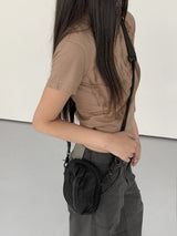 セルビティプリンティングクロップド半袖Tシャツ / Celvity Printing Cropped Short-Sleeved T-Shirt